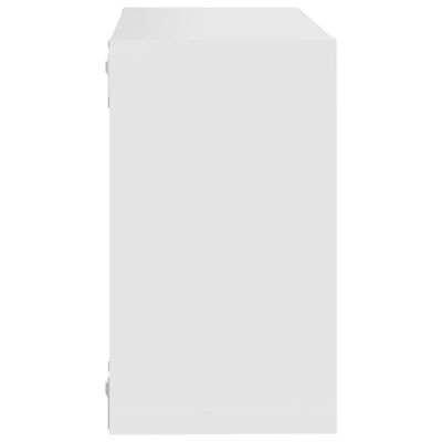 vidaXL kuba formas sienas plaukti, 2 gab., balti, 26x15x26 cm