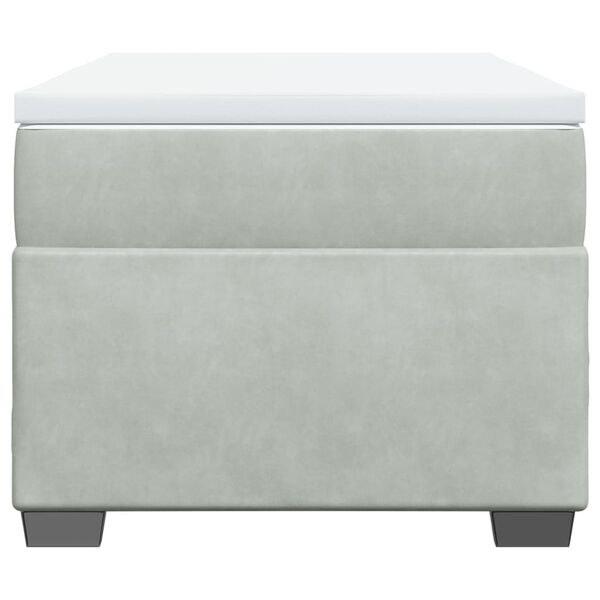 vidaXL atsperu gulta ar matraci, gai&scaron;i pelēka samts, 100x200 cm