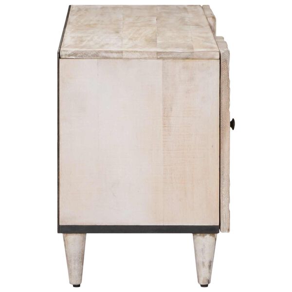 vidaXL Televizora skapī&scaron;a Balts 105 x 33,5 x 46 cm Cieta mango koksne