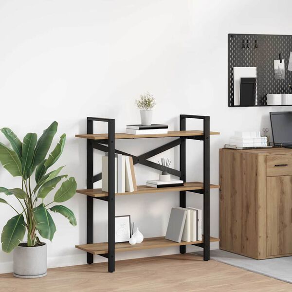 vidaXL Grāmatu plaukts Artisānā ozols 100 x 33,5 x 102 cm