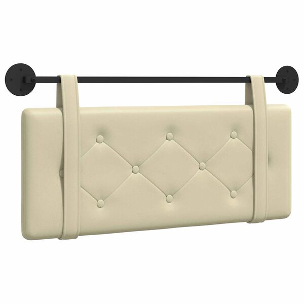 vidaXL Karājo&scaron;s galvgalis Krēmkrāsa 100 cm Mākslīgā āda