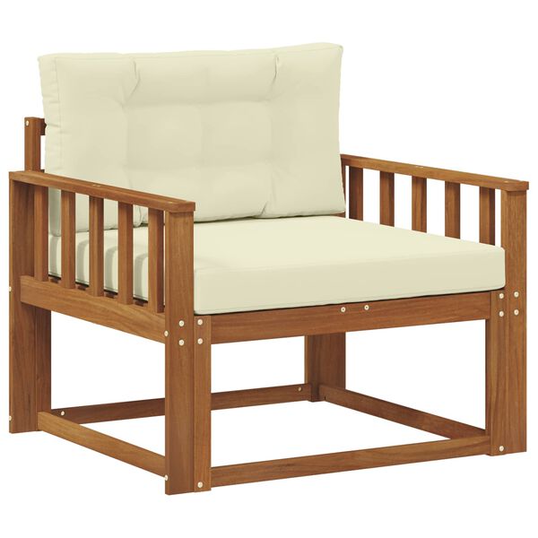 vidaXL Āra vidējā dīvāns Cietā akācijas koks Dabiska