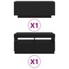vidaXL TV skapī&scaron;u komplekts 2 pcs Melna 180 x 35 x 40 cm