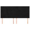 vidaXL galvgalis, melns, 160x5x118/128 cm, samts