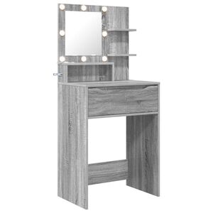 vidaXL Guļamistabas ģērb&scaron;anās galdiņi Pelēks Sonoma 80 x 39,6 x 135 cm