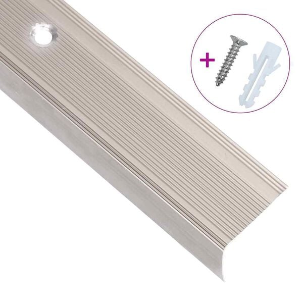 vidaXL kāpņu profili, 15 gab., L forma, 100 cm, alumīnijs