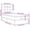 vidaXL Osmaņu gultas rāmis ar matračiem tum&scaron;i pelēks 90x190 cm samts