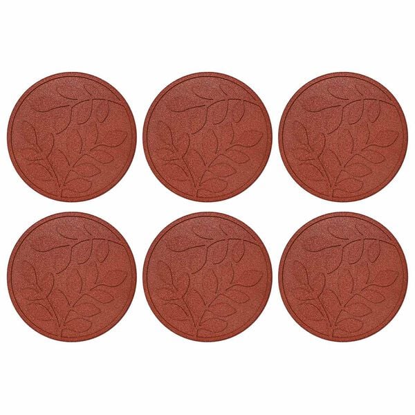 vidaXL Soļu Akmens 6 pcs Sarkana &Oslash; 44 x 2 cm Gumija