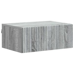 vidaXL Sienā stiprināms nakts skapis Pelēks Sonoma ozols