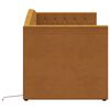 vidaXL dīvāngulta ar matraci, USB, brūns samts, 90x200 cm