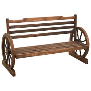 vidaXL dārza sols, 112 cm, egles masīvkoks