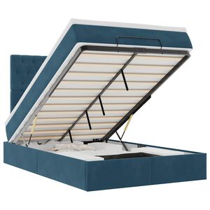 vidaXL Osmaņu gultas rāmis ar matračiem tum&scaron;i pelēks 120x200 cm samts