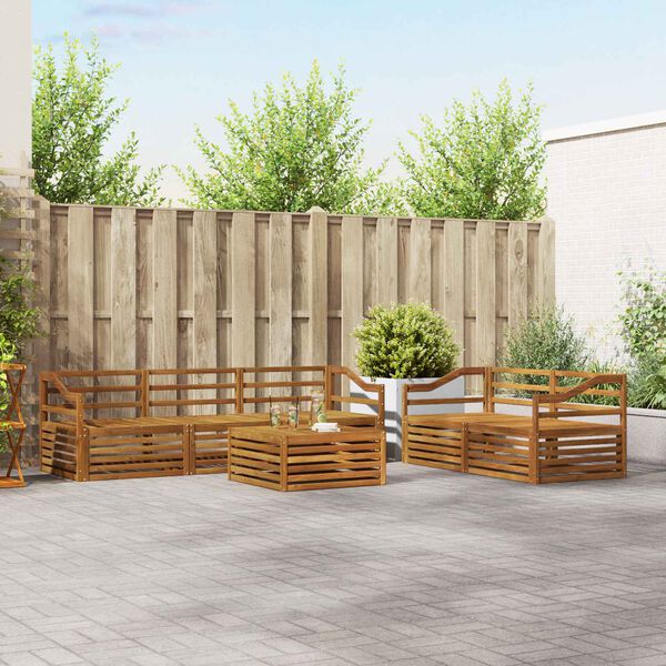 vidaXL Āra dīvānu komplekts 6 pcs Dabiska