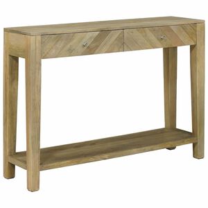 vidaXL Konsoles galds ar atvilktni Dabiski pelēks 110 x 30 x 80 cm