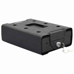 vidaXL Auto Seifs ar slēdzeni Melna 21.8 x 16 x 7 cm Tērauds