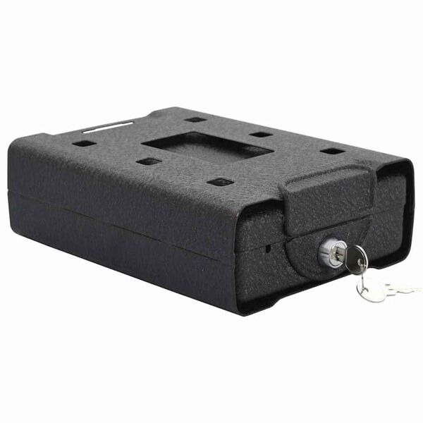 vidaXL Auto Seifs ar slēdzeni Melna 21.8 x 16 x 7 cm Tērauds