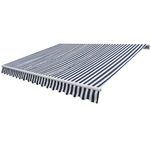 vidaXL markīze, manuāli regulējama, 300 cm, zila/balta