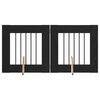 vidaXL Suņu vārti ar statīviem 2 pcs Melns ozols 60 x 60 cm