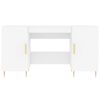 vidaXL rakstāmgalds, balts, 140x50x75 cm, inženierijas koks