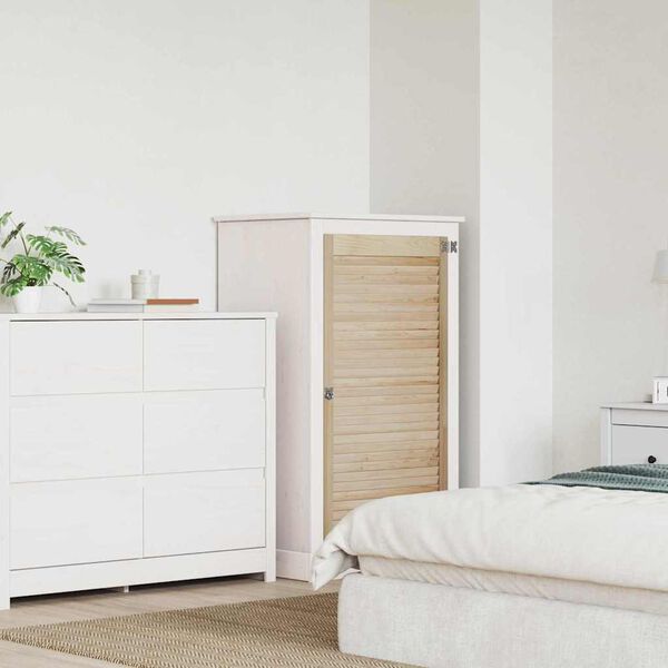 vidaXL Kabeļa Durvis Dabiska 110 x 2,1 x 59,5 cm Ciets priedes koks