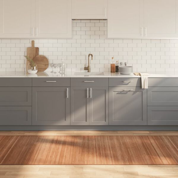 vidaXL paklājs, taisnstūra forma, dabīga krāsa, 100x1000 cm, bambuss