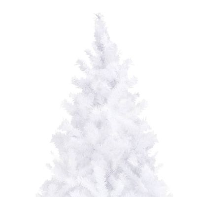 vidaXL izgaismota Ziemassvētku egle ar rotājumiem, balta, 500 cm