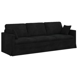 vidaXL Dīvāns Melna 228 x 78 x 80 cm Samts