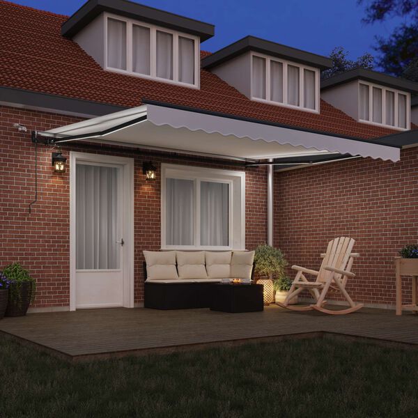 vidaXL Pārsega audums ar Balts 400 &times; 350 cm Poliesters