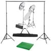 vidaXL fotostudijas komplekts, gaismas un fons