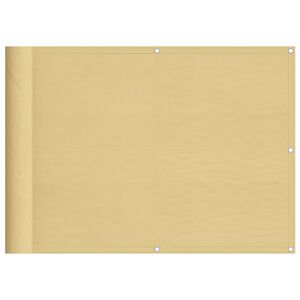 vidaXL balkona aizslietnis, smil&scaron;u, 75x700 cm, 100% poliestera audums