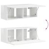 vidaXL TV sienas skapītis 2 pcs Spīdīga Balta 78,5 x 31 x 29,5 cm