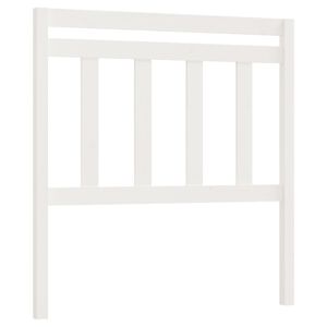 vidaXL gultas galvgalis, balts, 96x4x100 cm, priedes masīvkoks