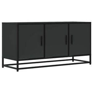 vidaXL TV skapītis, melns, 100x35x50 cm, inženierijas koks metāls