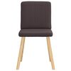 vidaXL virtuves krēsli, 6 gab., tum&scaron;i brūns audums