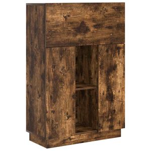 vidaXL Galds Dūmaka ozols 71.5 x 31.5 x 106.5 cm Inženierijas koks