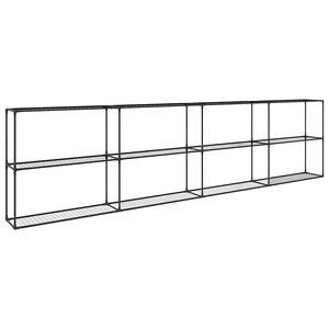 vidaXL 3-Tīkla Augu Statīvs Melna 400 x 32 x 104 cm Tērauds