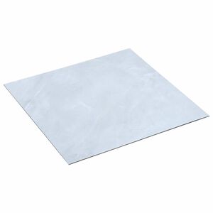 vidaXL Pa&scaron;līmējo&scaron;ie Grīdas Dēļi Balts marmors 30,5 x 30,5 cm 20 gab.