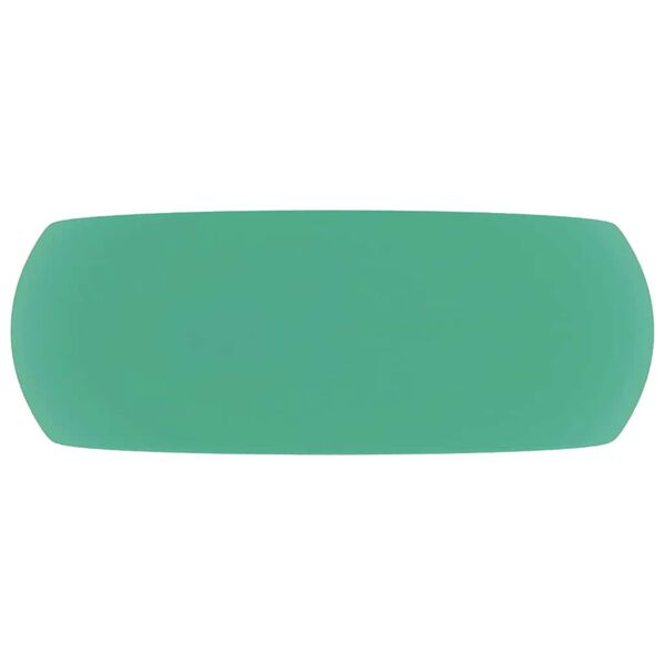 vidaXL izlietne, apaļa, 40x15 cm, matēta gai&scaron;i zaļa keramika