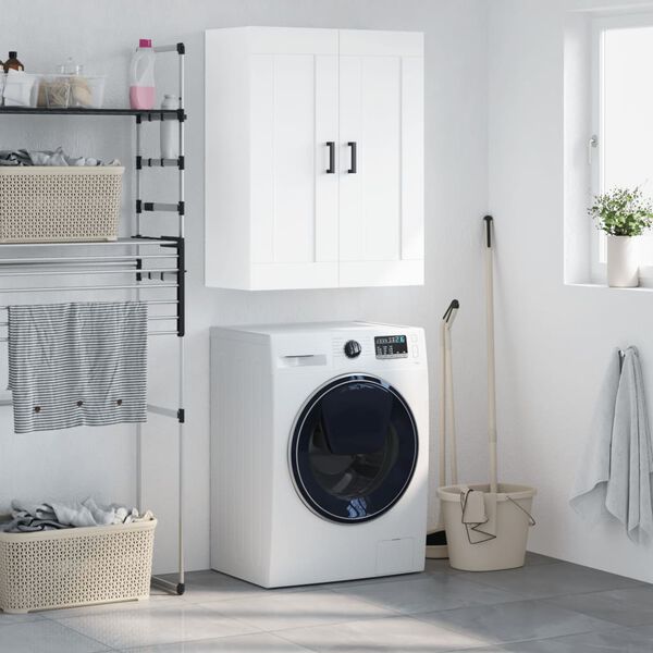 vidaXL sienas skapītis, balts, 69,5x34x90 cm, inženierijas koks