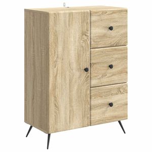vidaXL Puse Sonomas ozols 66 x 34,5 x 90 cm Inženierijas koks