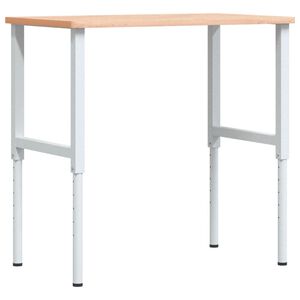 vidaXL darbagalds, 100x60x(71,5-98) cm, ozola masīvkoks, taisnstūra