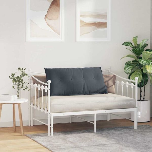 vidaXL Atpakaļ spilvens Tum&scaron;i pelēks 100 x 50 cm Korduroja audums