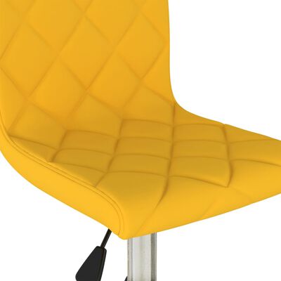 vidaXL grozāmi virtuves krēsli, 2 gab., sinepju dzeltens samts