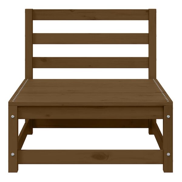 vidaXL vidējie dārza dīvāni ar matračiem, 2 gab., priedes masīvkoks