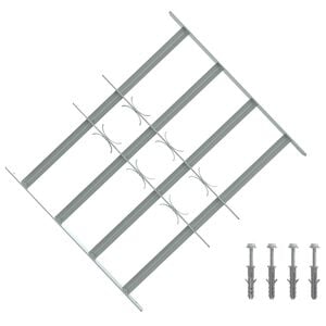 vidaXL Dro&scaron;ības restes logiem ar 4 &scaron;ķērsbāriem 3 pcs 430-740 mm