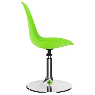 vidaXL grozāmi virtuves krēsli, 4 gab., zaļa mākslīgā āda