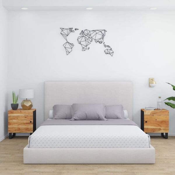 vidaXL naktsskapī&scaron;i, 2 gab., 40x33x46 cm, akācijas masīvkoks