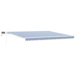vidaXL Nolokāms markīze Zila un balta 500 &times; 300 cm