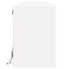 vidaXL TV sienas plaukts ar LED, balts, 180x31x45 cm
