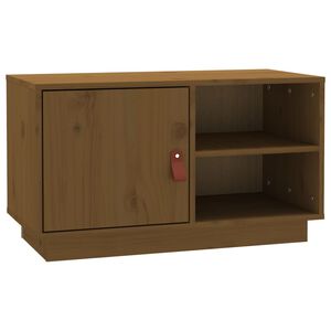 vidaXL TV skapītis, medus brūns, 70x34x40 cm, priedes masīvkoks